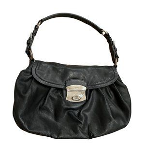 Prada Black Leather Shoulder Bag Vintage